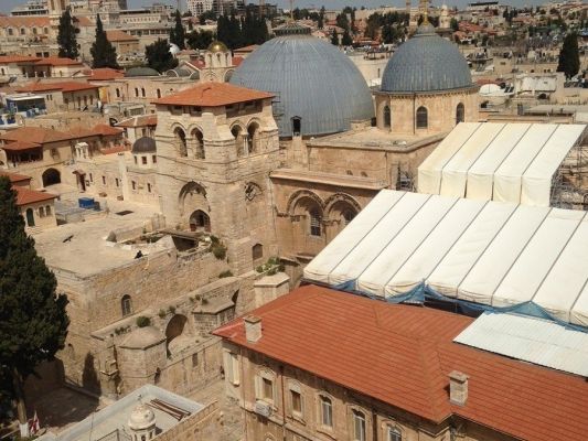 Pessach In Israel Blick Auf Die Grabeskirche Vom Kirchturm Der Erloeserkirche