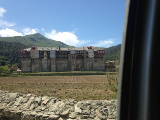 Berg Athos Ein Kloster Unterwegs