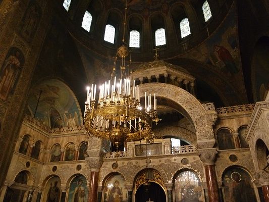 Bulgarien Info Reise Das Nur Fuer Uns Beleuchtete Innere Der Alexander Newski Kathedrale