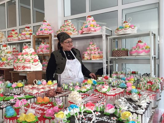 Usbekistan Seidenstrasse Auf Dem Markt In Der Kuchenabteilung T5
