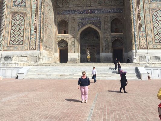 Usbekistan Seidenstrasse Der Registanplatz Das Wahrzeichen Usbekistans T5
