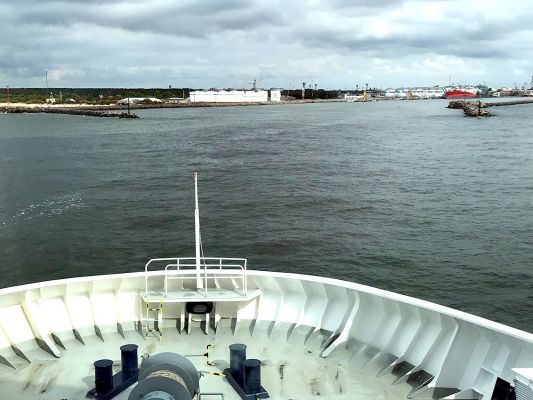 Dfds An Bord Klaipeda Hafeneinfahrt